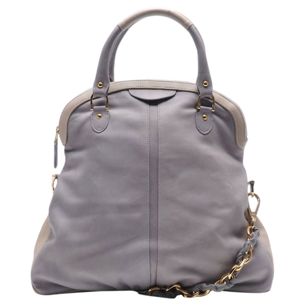 Be&D Lambskin Two-tone Chain Strap Satchel
